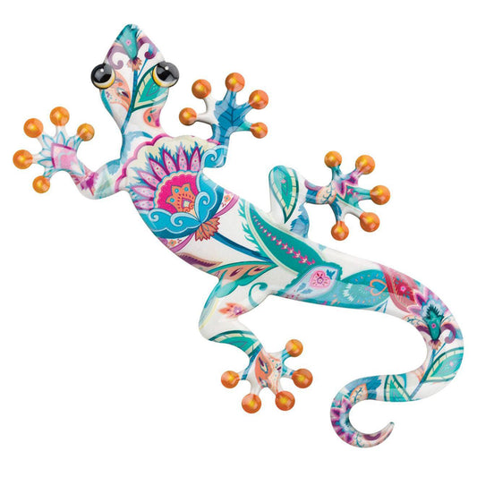 Luster 18" White Multi Color Gecko Wall Decor Regal Indigo Pool Patio BBQ