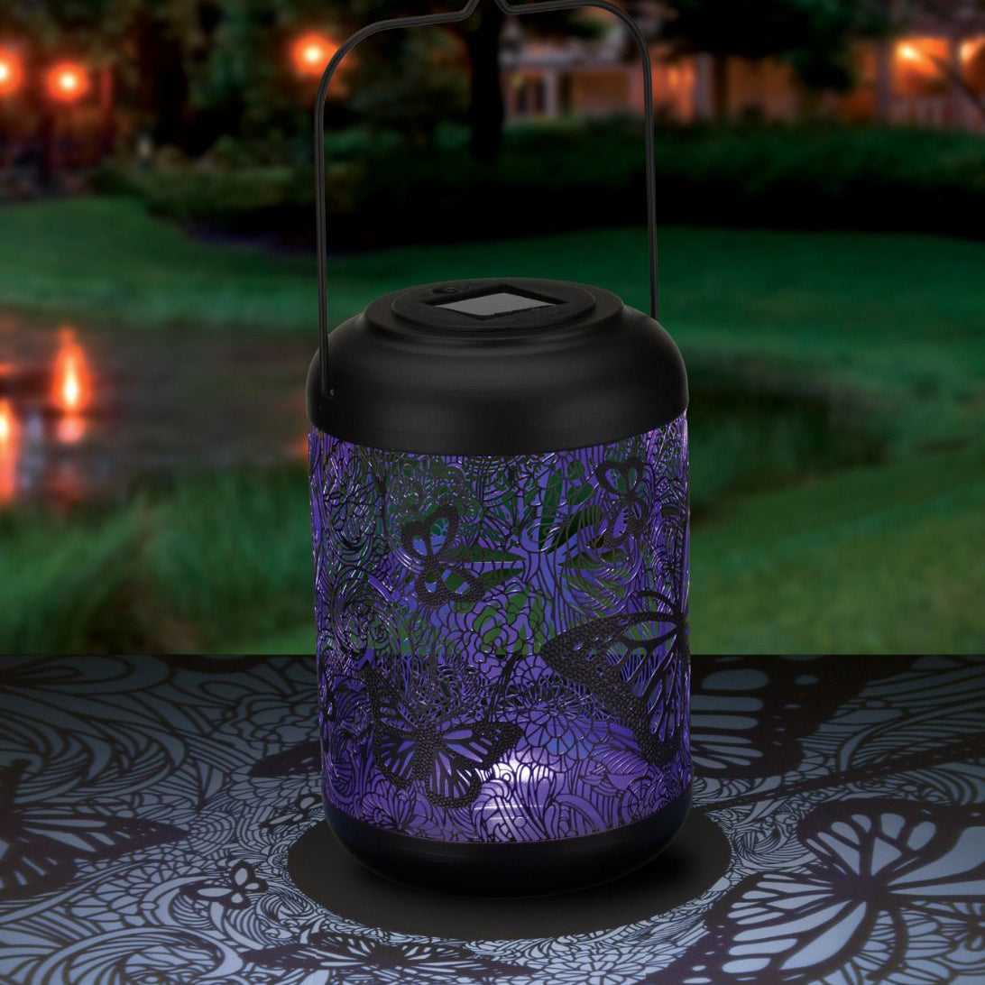 Butterfly Large Shadow Lantern Regal Indigo Pool Patio BBQ
