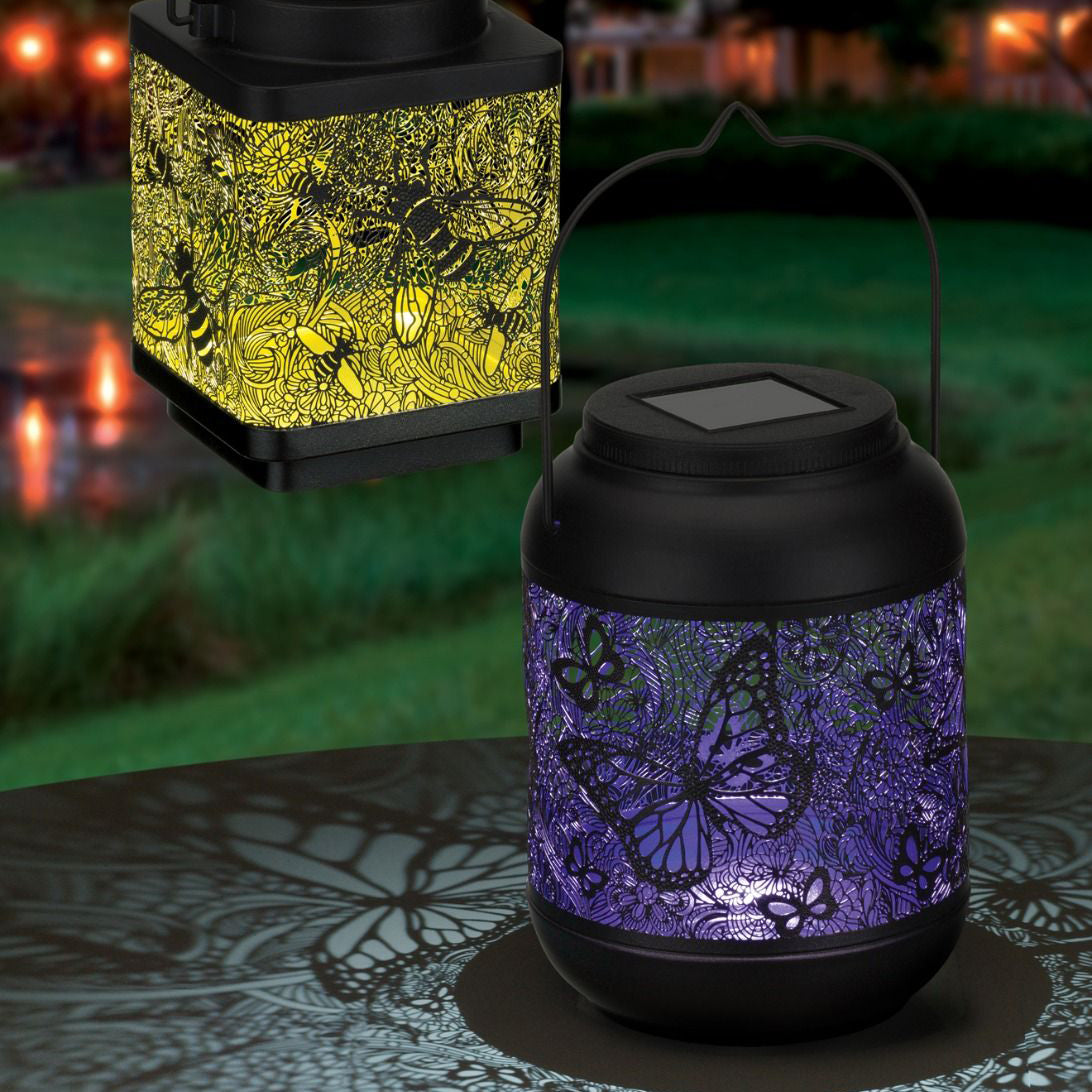 Butterfly Small Shadow Lantern Regal Indigo Pool Patio BBQ