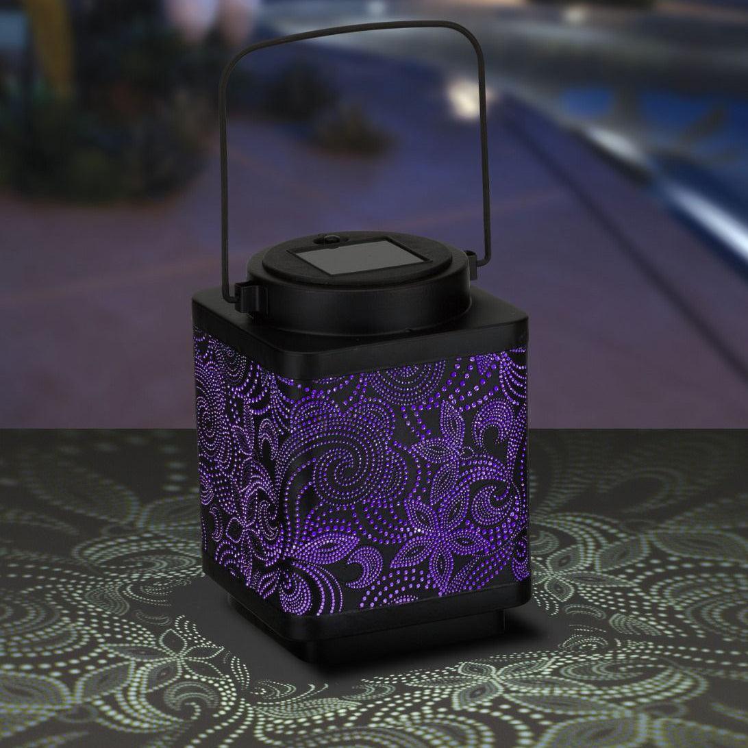 Paisley Small Shadow Lantern Regal Indigo Pool Patio BBQ