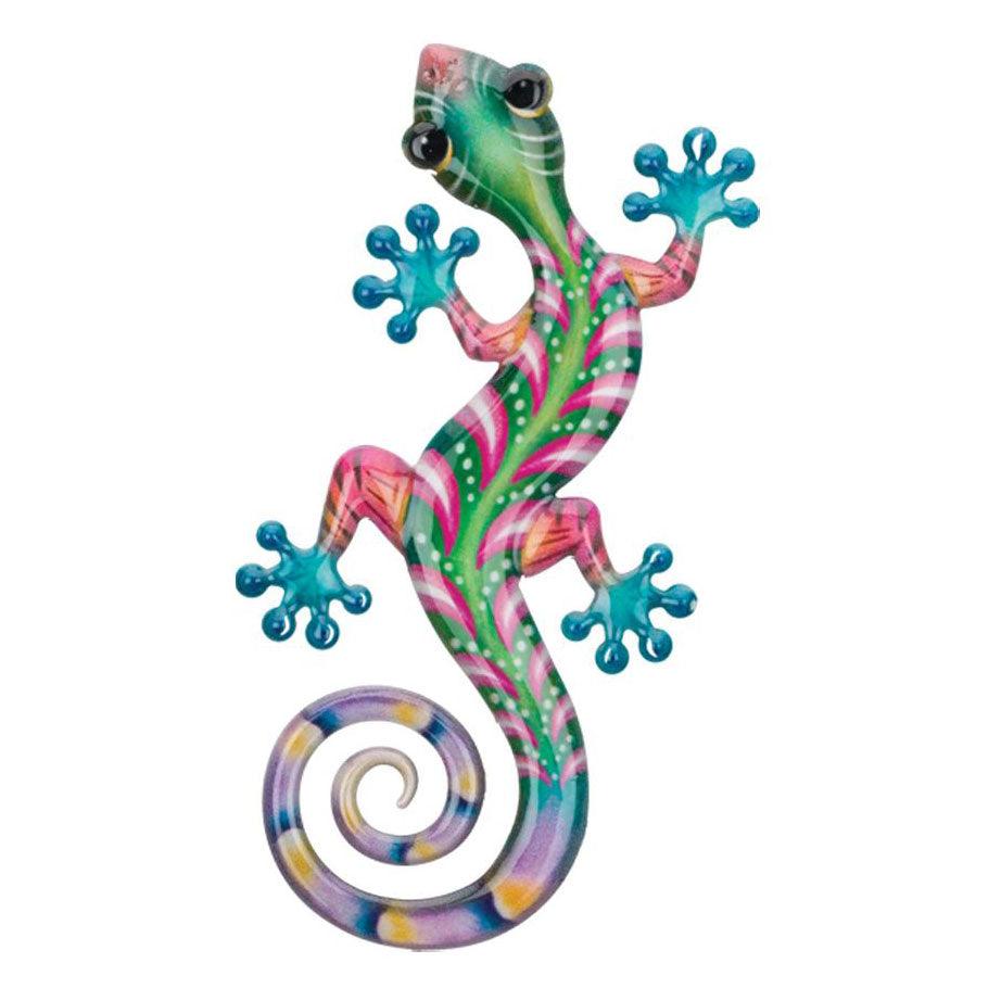 Luster 8" Green Pink Gecko Wall Decor Regal Indigo Pool Patio BBQ