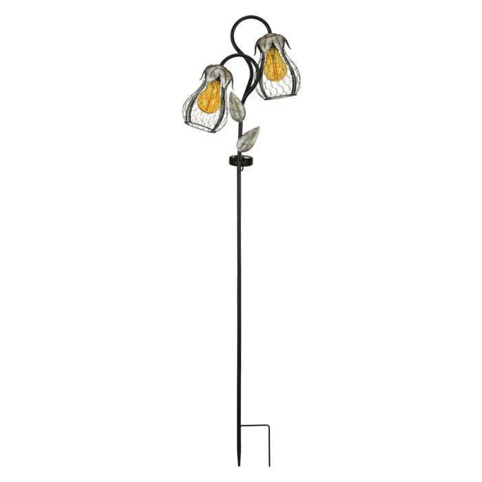 Edison Tulip Solar Flower Stake Regal Indigo Pool Patio BBQ