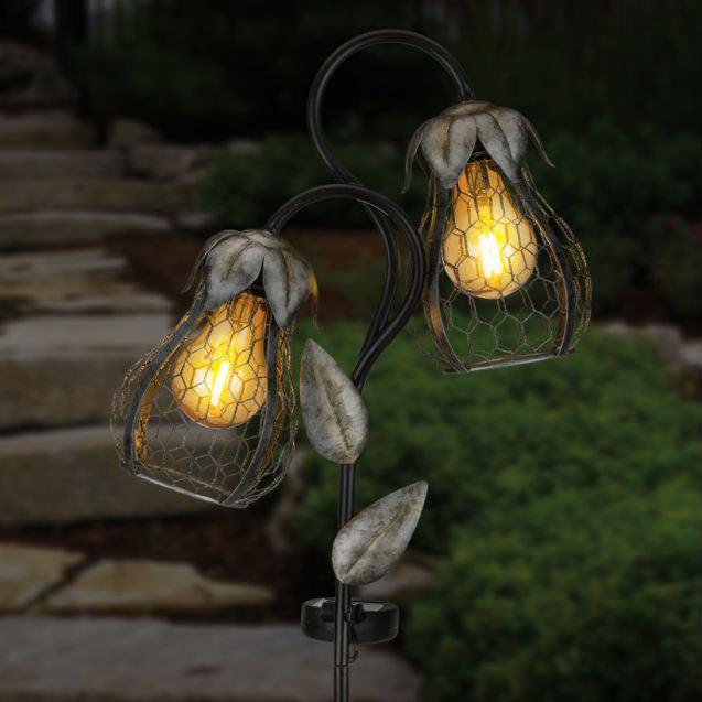 Edison Tulip Solar Flower Stake Regal Indigo Pool Patio BBQ