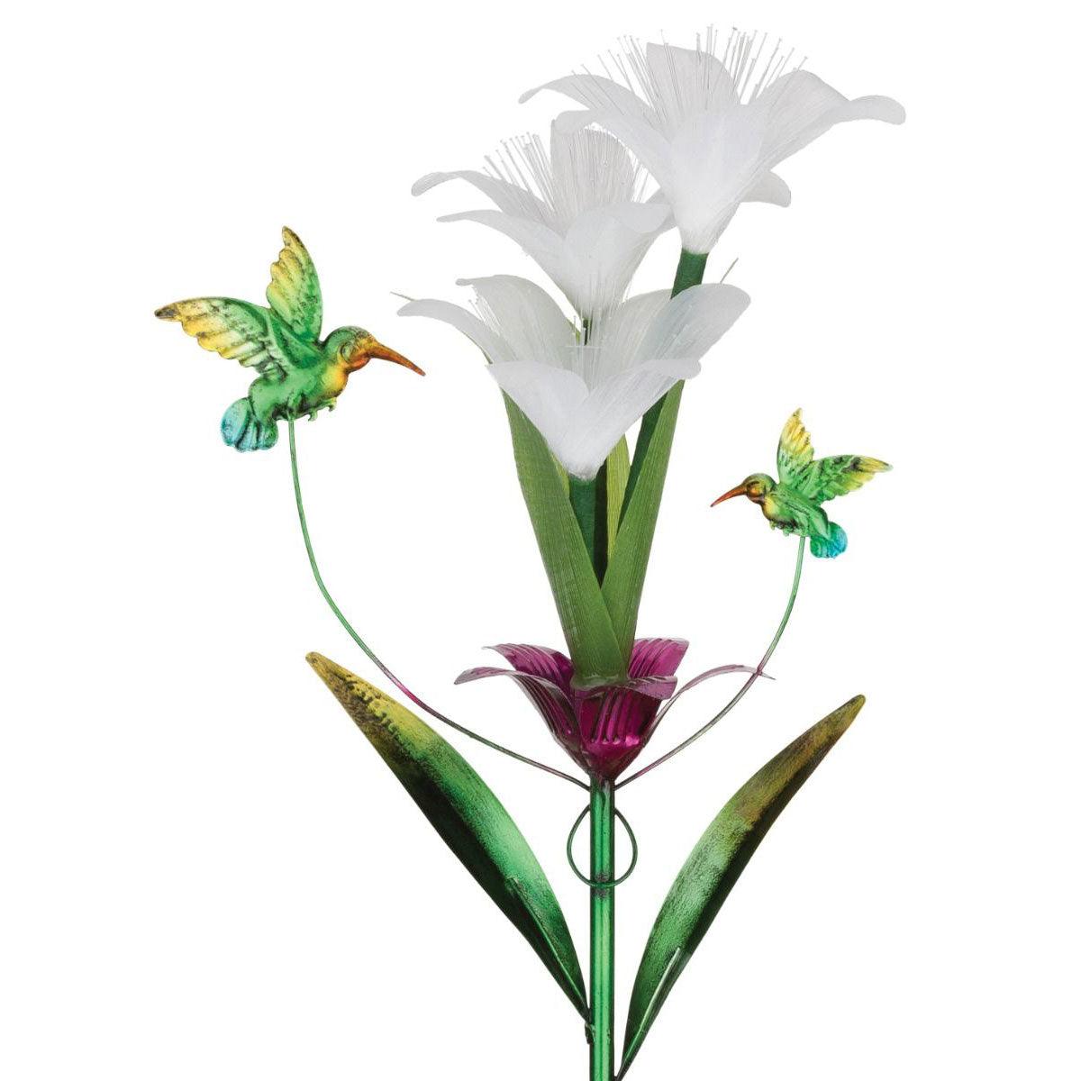 Fantasy Flower Solar Stake - Lily Regal Indigo Pool Patio BBQ