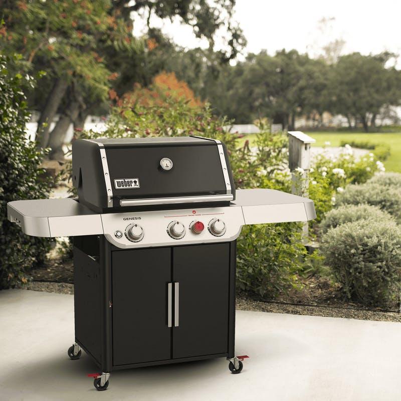 Weber GENESIS E-325s Natural Gas Grill Weber Indigo Pool Patio BBQ