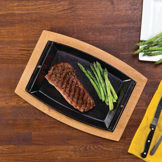 Lodge 11"x7" Chefs Platter Lodge Indigo Pool Patio BBQ