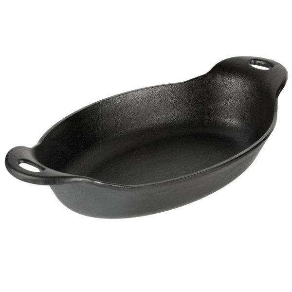 Lodge 36 oz. Cast Iron Oval Casserole Dish Lodge Indigo Pool Patio BBQ