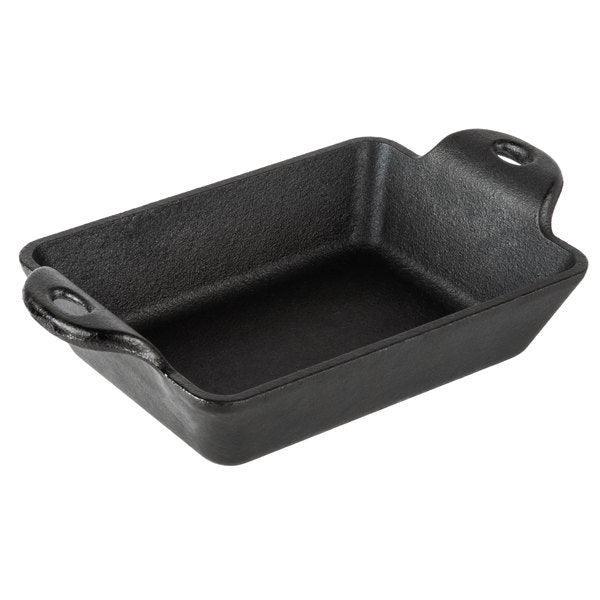 Lodge Heat-Treated 14 Ounce Rectangular Cast Iron Mini Server Lodge Indigo Pool Patio BBQ