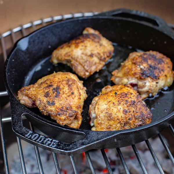 Lodge 10 1/4" Cast Iron Skillet with Dual Handles Lodge Indigo Pool Patio BBQ