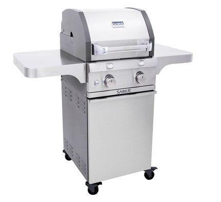 Saber Deluxe Stainless 2-Burner Grill Saber Grills Indigo Pool Patio BBQ