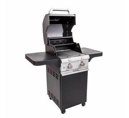 Saber Deluxe Black 2-Burner Grill Saber Grills Indigo Pool Patio BBQ