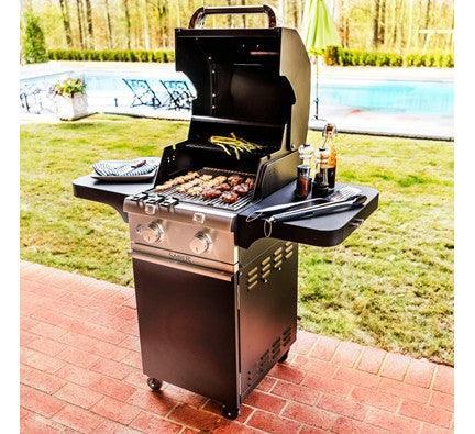 Saber Deluxe Black 2-Burner Grill Saber Grills Indigo Pool Patio BBQ