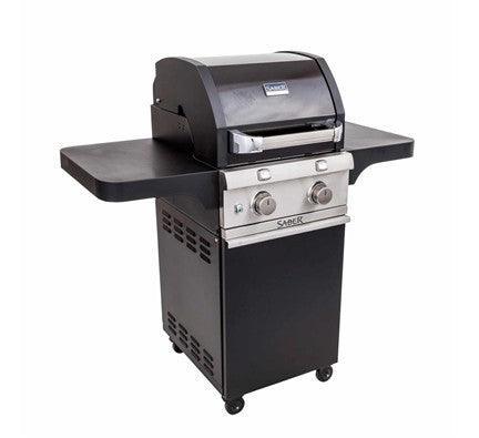 Saber Deluxe Black 2-Burner Grill Saber Grills Indigo Pool Patio BBQ