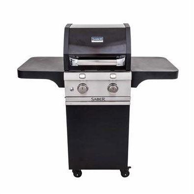 Saber Deluxe Black 2-Burner Grill Saber Grills Indigo Pool Patio BBQ