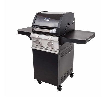 Saber Deluxe Black 2-Burner Grill Saber Grills Indigo Pool Patio BBQ
