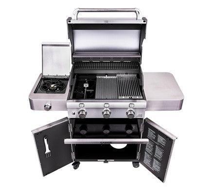 Saber Deluxe Stainless 3-Burner Grill Saber Grills Indigo Pool Patio BBQ