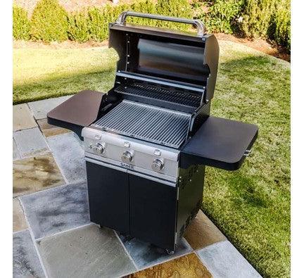 Saber Deluxe Black 3-Burner Grill Saber Grills Indigo Pool Patio BBQ