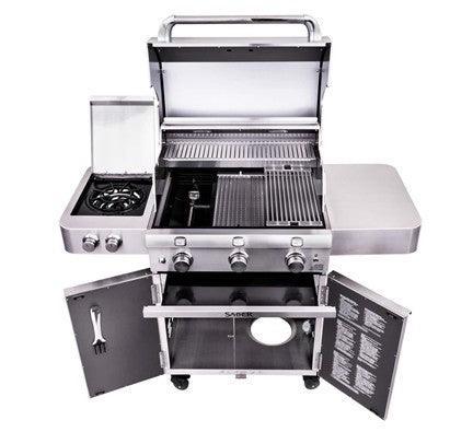 Saber Premium 3-Burner Grill Saber Grills Indigo Pool Patio BBQ