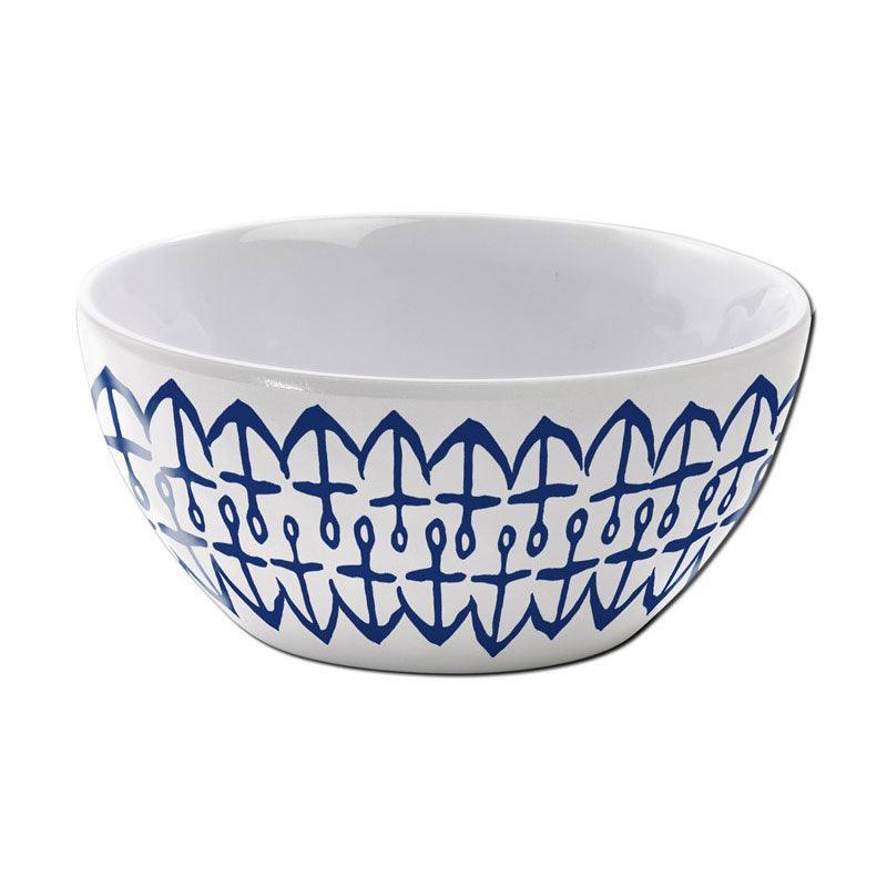 Navy Anchors 4.75" Dipping Bowl Merritt International Indigo Pool Patio BBQ