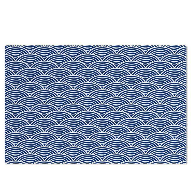 Whales 17" x 11" Vinyl Placemat Merritt International Indigo Pool Patio BBQ