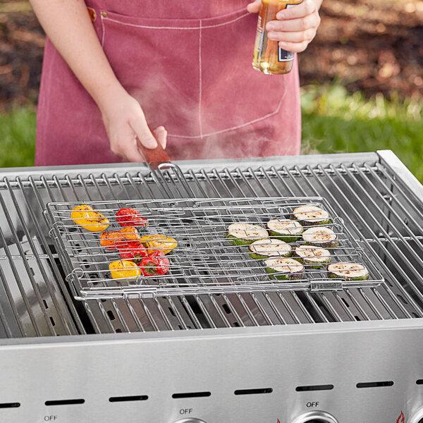 Outset Chrome Flex Grill Basket Outset Indigo Pool Patio BBQ