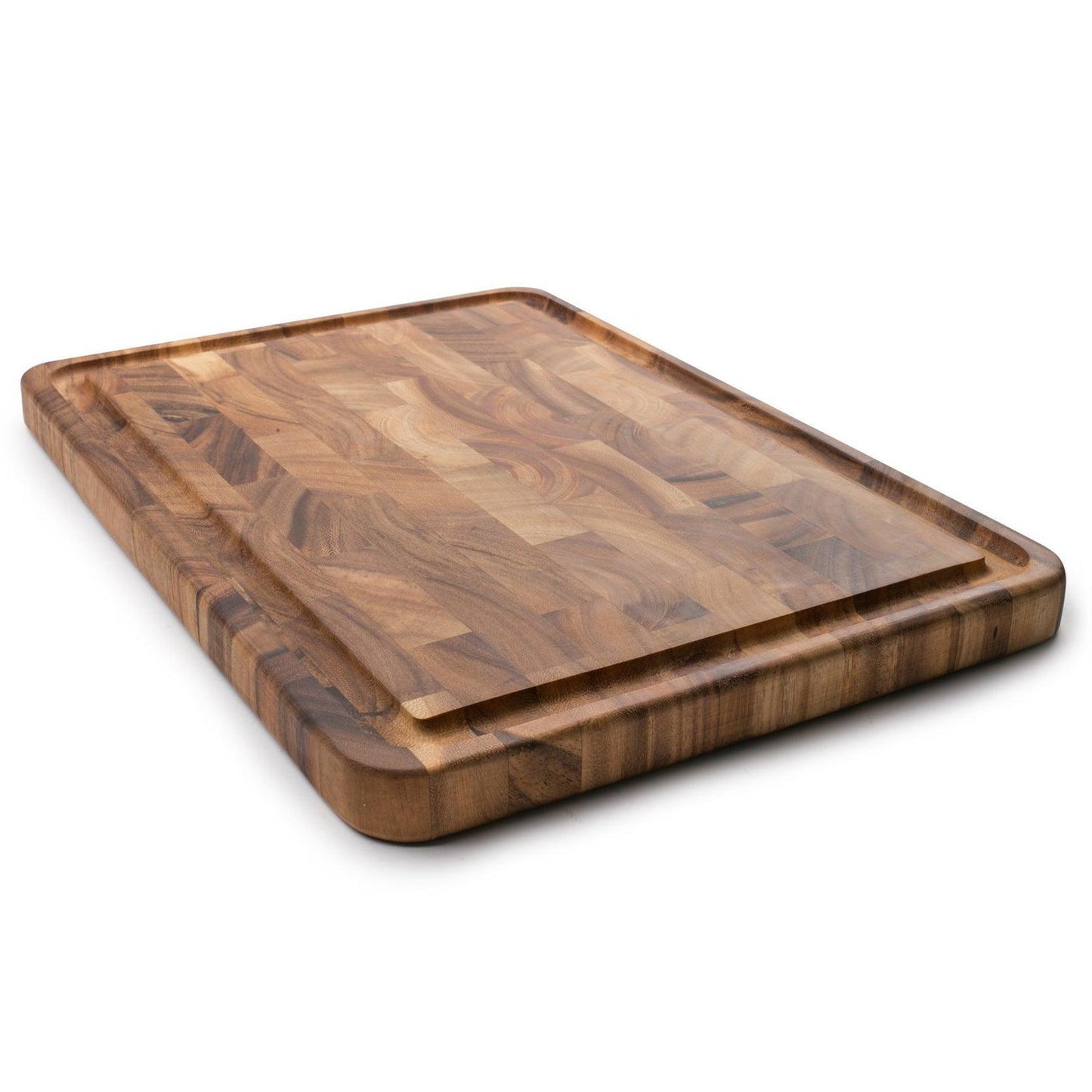Ironwood Charleston End Grain Board with Channel Ironwood Indigo Pool Patio BBQ