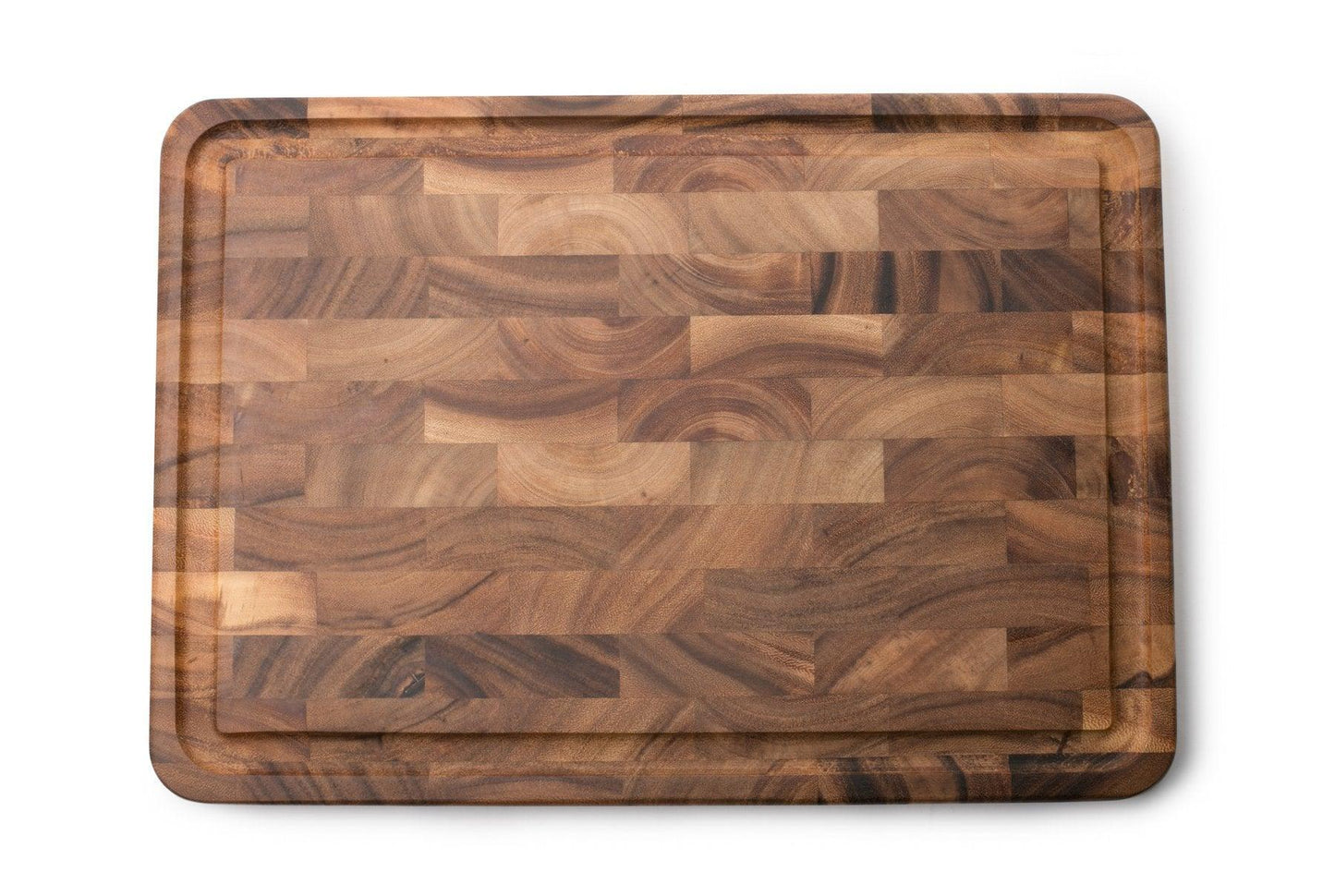 Ironwood Charleston End Grain Board with Channel Ironwood Indigo Pool Patio BBQ