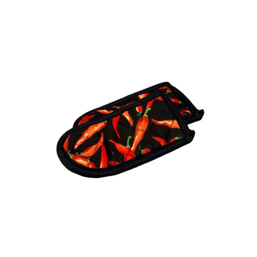 Set of 2 Chili Pepper Fabric Hot Handle Holders Lodge Indigo Pool Patio BBQ