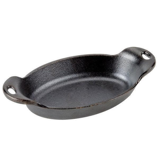 Lodge Heat-Treated 9 Ounce Oval Cast Iron Mini Server Lodge Indigo Pool Patio BBQ