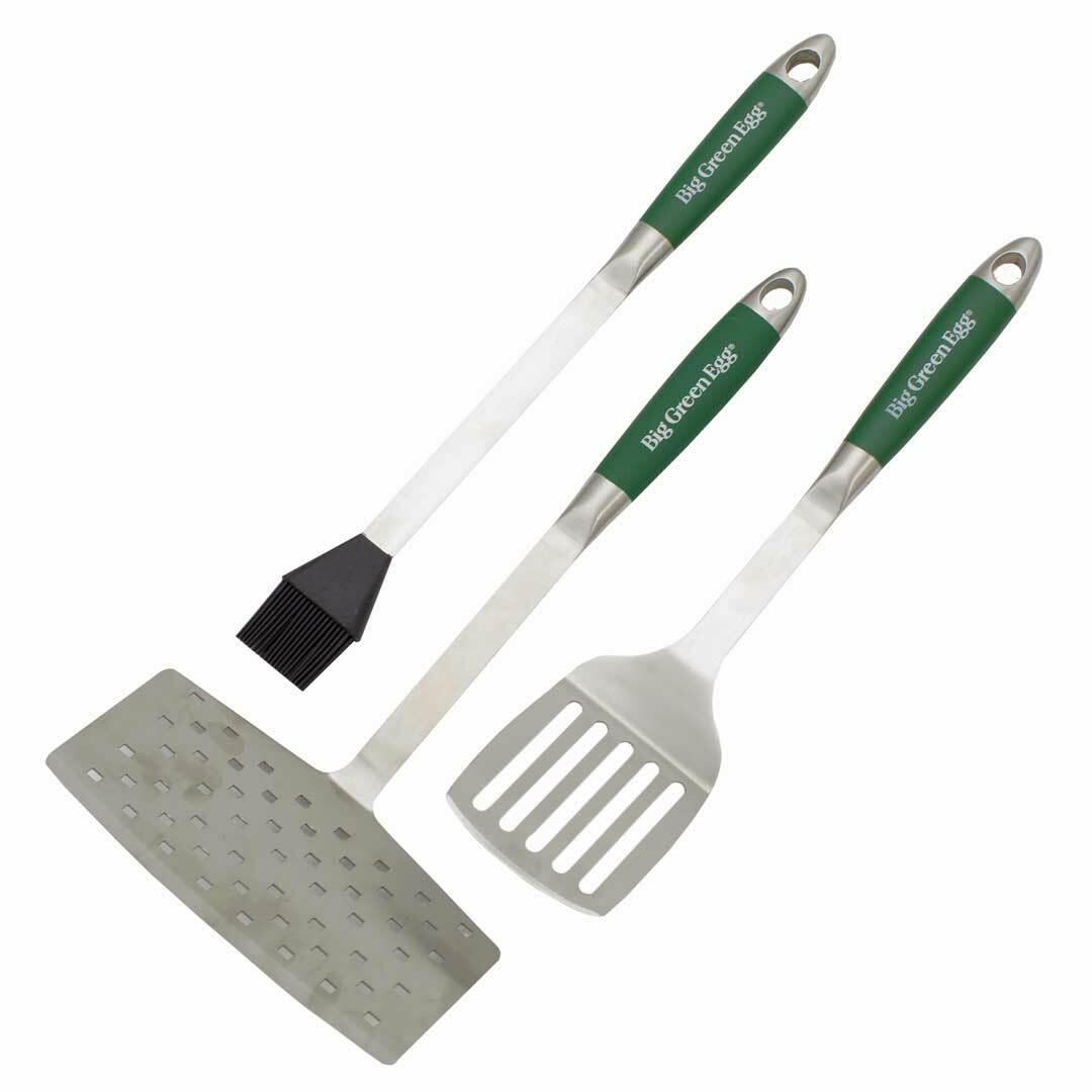Big Green Egg Stainless Steel Custom BBQ Tool Set Big Green Egg Indigo Pool Patio BBQ