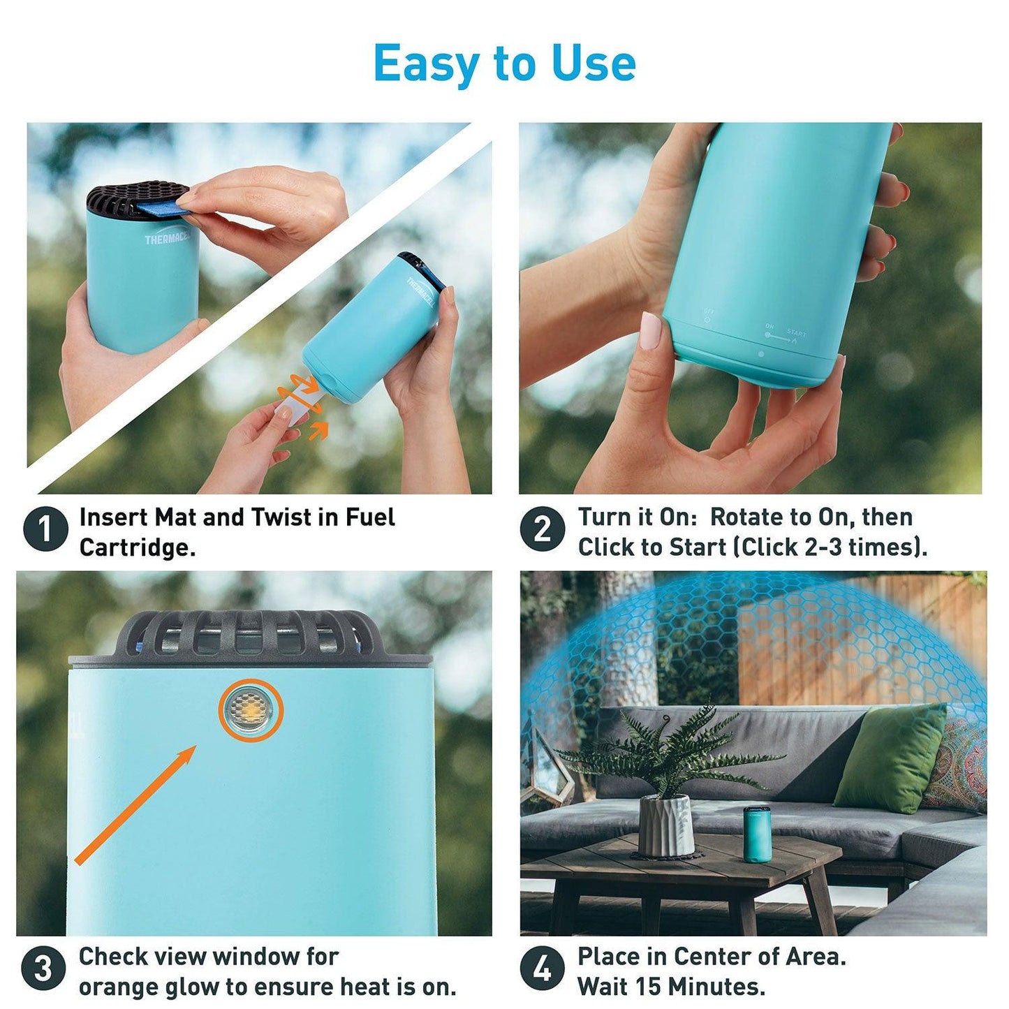Thermacell Patio Shield Mosquito Repeller Thermacell Indigo Pool Patio BBQ