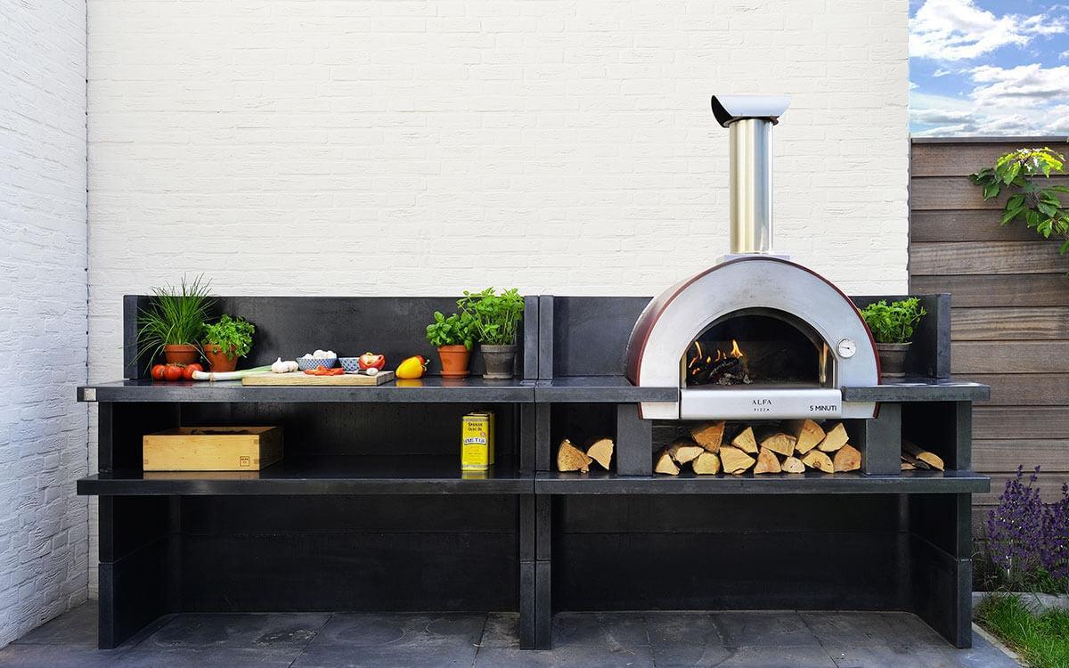 Alfa 5 Minuti Pizza Oven Alfa Indigo Pool Patio BBQ