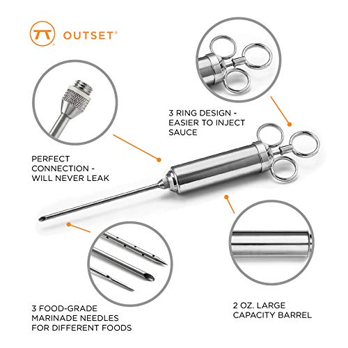 Outset Stainless Steel Meat Injector Set Outset Indigo Pool Patio BBQ