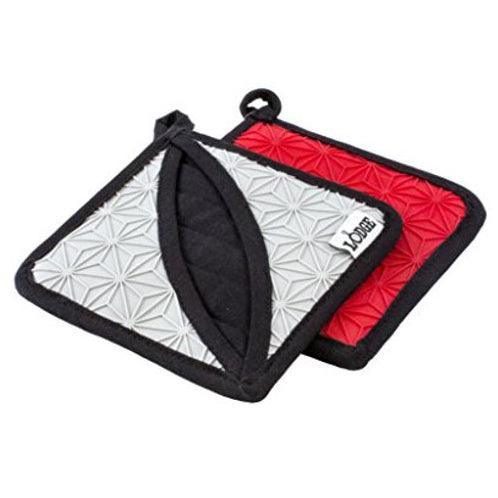 Lodge Silicone and Fabric Potholder Lodge Indigo Pool Patio BBQ
