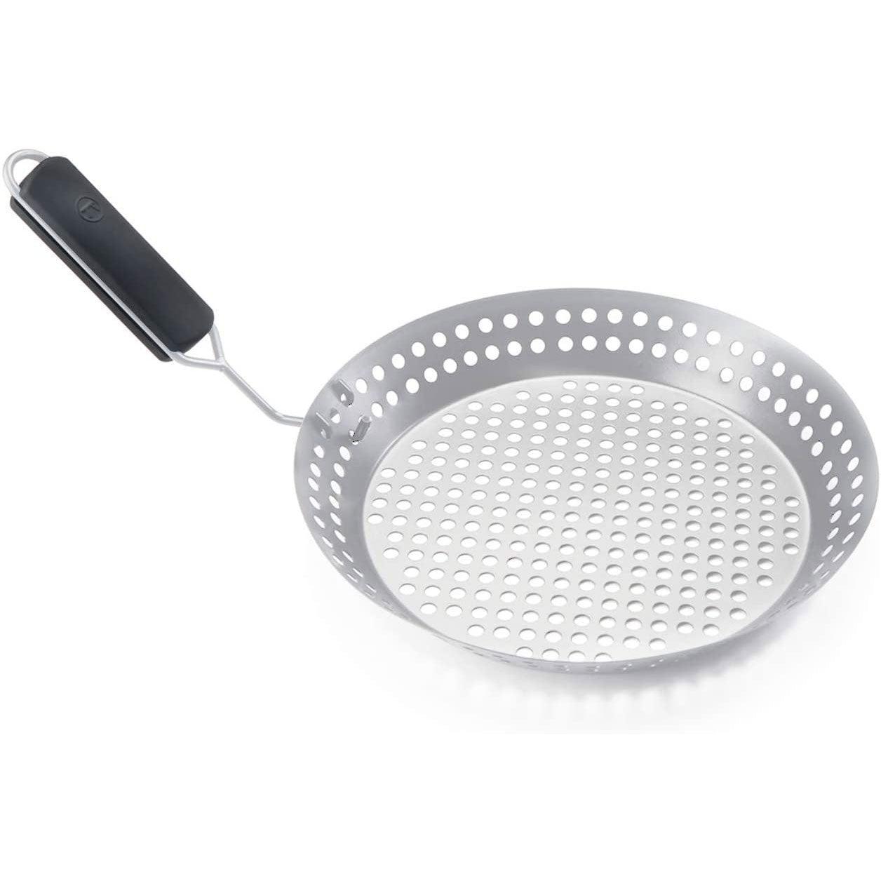 Stainless Steel Skillet with Removable Handle Outset Indigo Pool Patio BBQ
