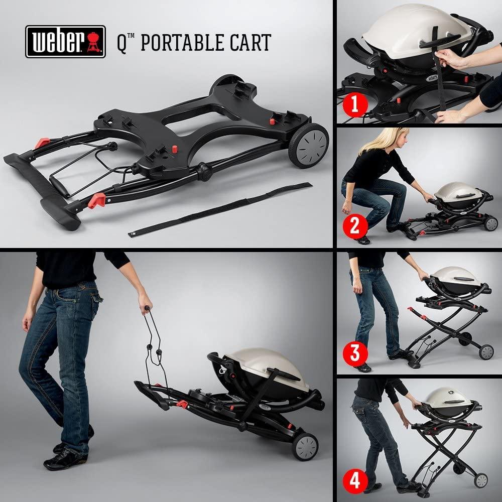 Weber Portable Cart - Q 1000/2000 series gas grills Weber Indigo Pool Patio BBQ
