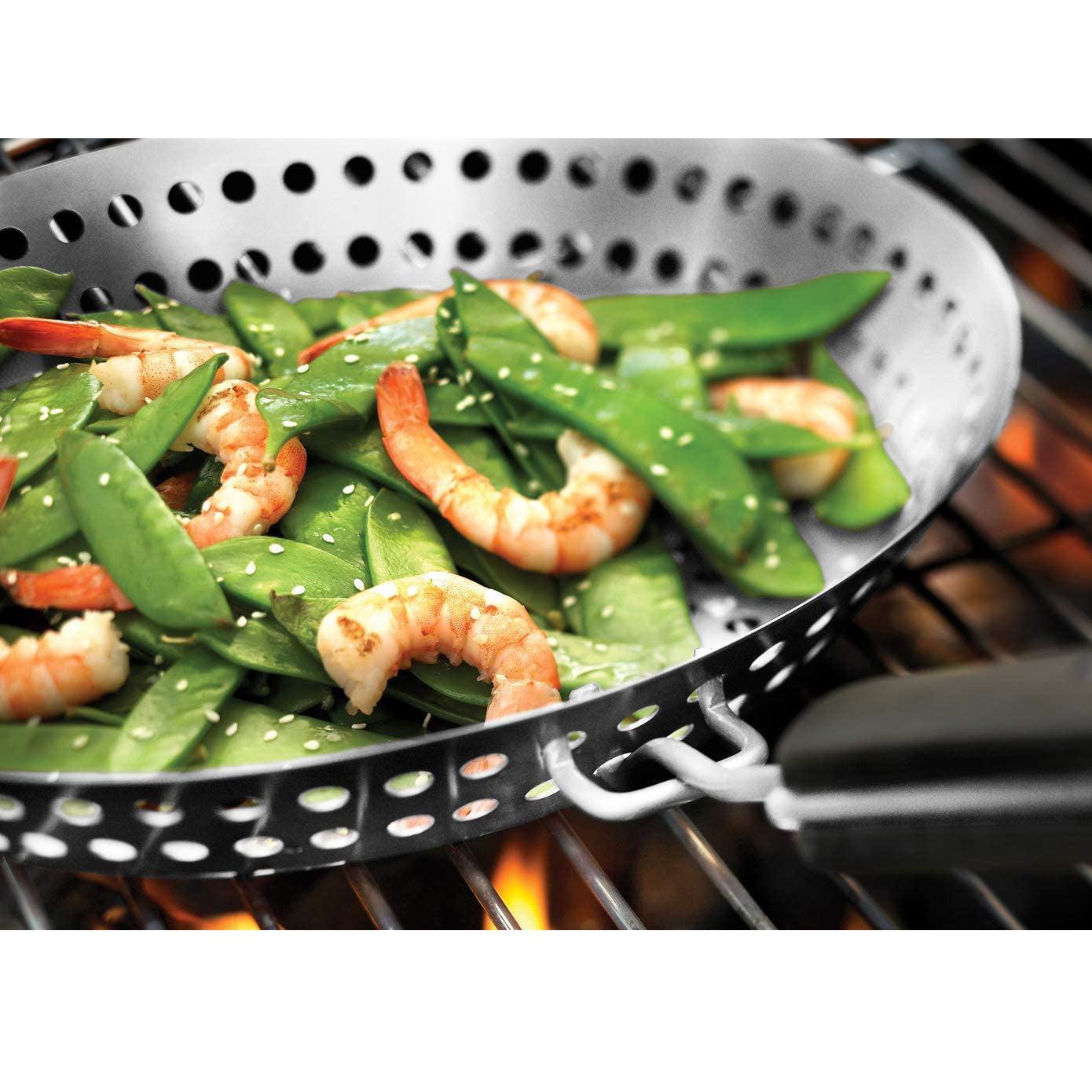 Stainless Steel Skillet with Removable Handle Outset Indigo Pool Patio BBQ