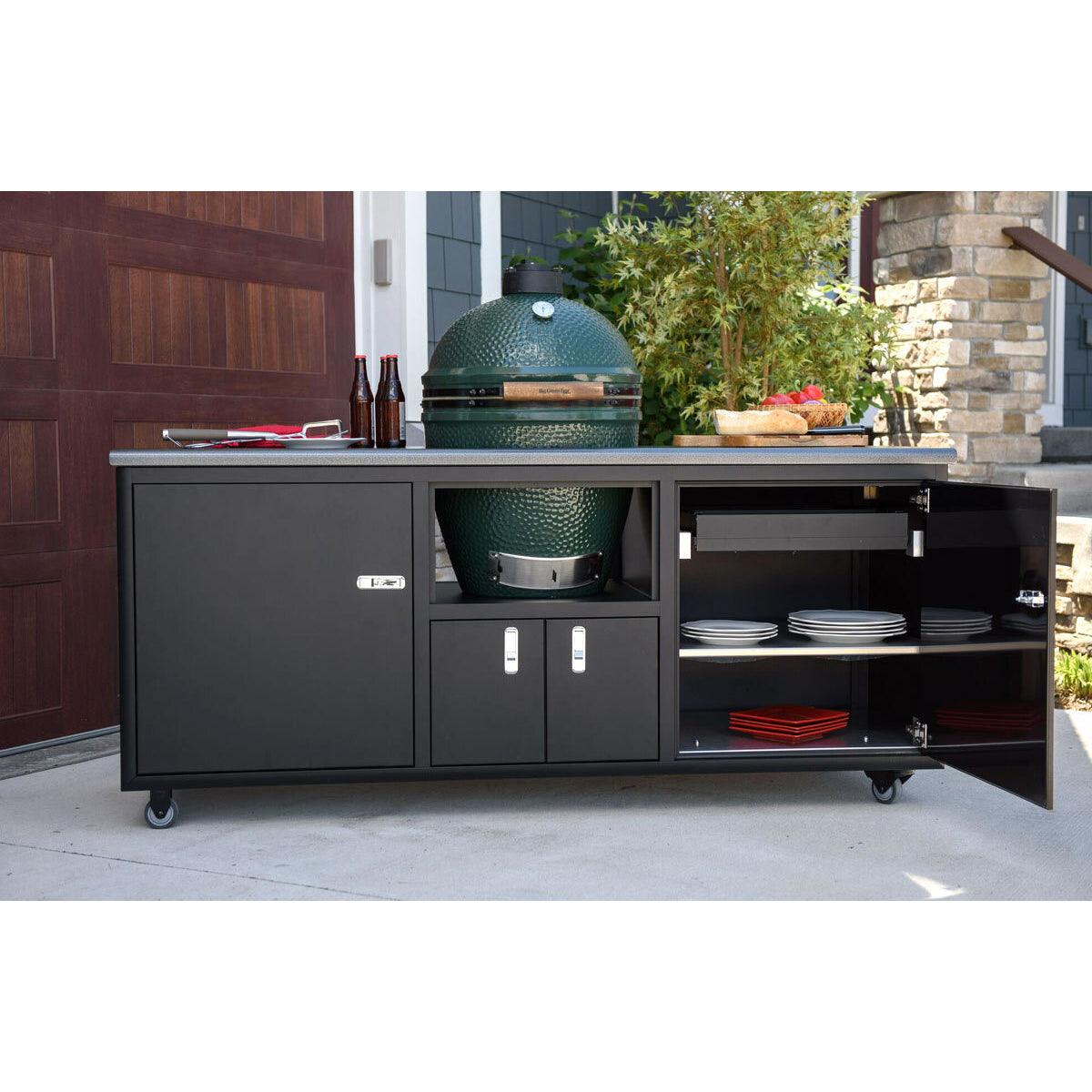 Torch 76″ X-Large Big Green Egg Cart - Indigo Pool Patio BBQ