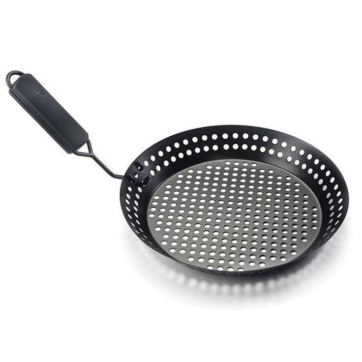 Outset Nonstick Skillet with Removable Soft Grip Handle Outset Indigo Pool Patio BBQ