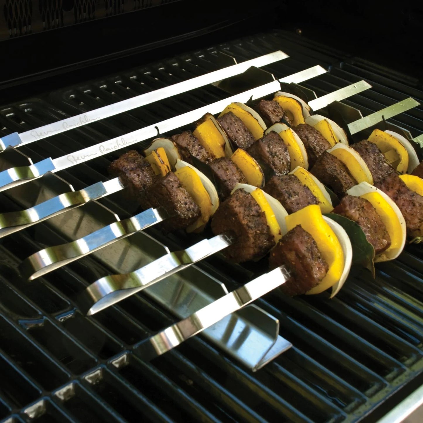 Steven Raichlen Kabob Rack Steven Raichlen Indigo Pool Patio BBQ