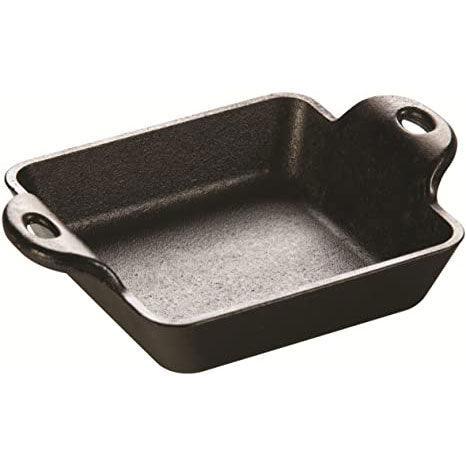 Lodge Heat-Treated 10 Ounce Square Cast Iron Mini Server Lodge Indigo Pool Patio BBQ