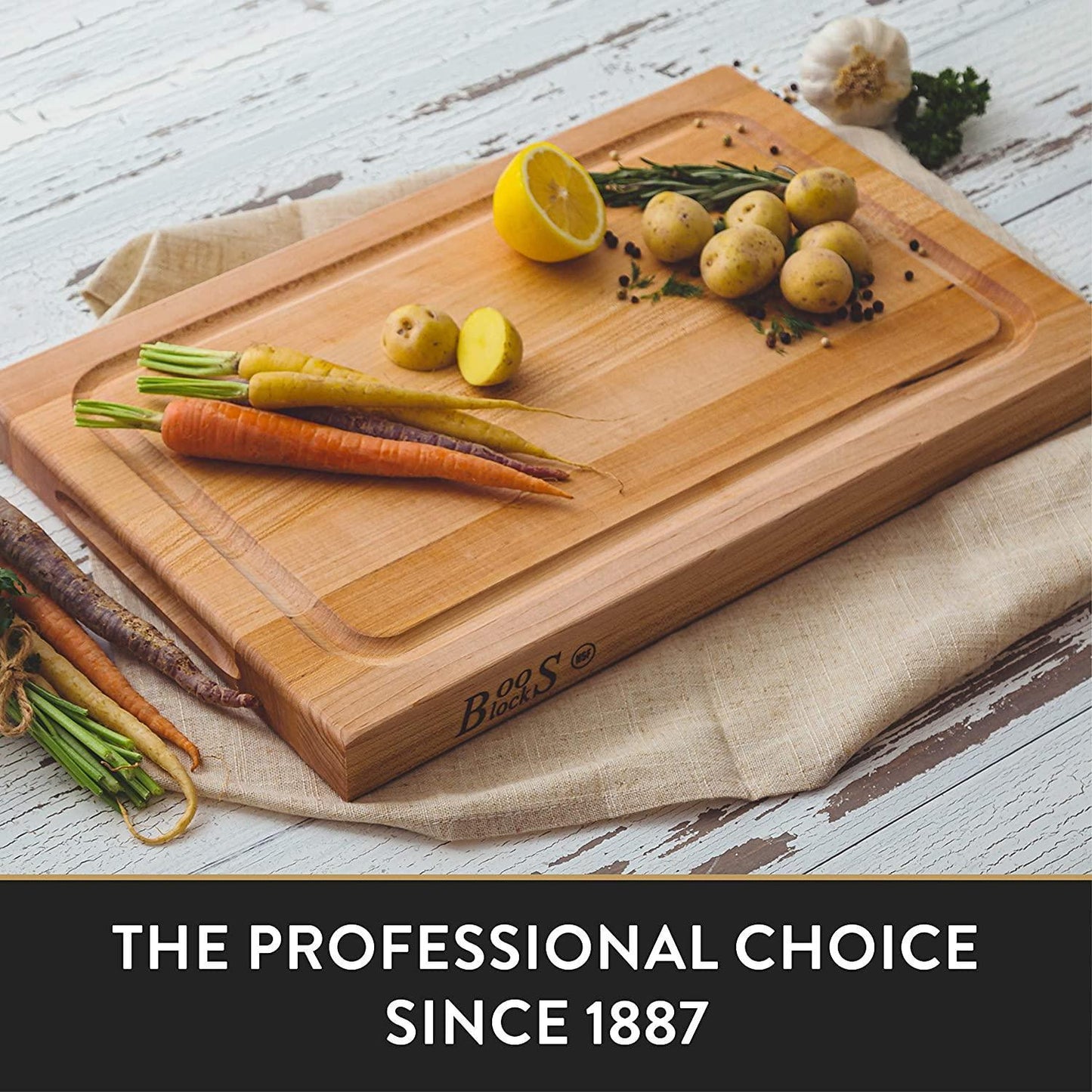 John Boos Maple Wood Edge Grain Reversible Cutting Board John Boos Indigo Pool Patio BBQ