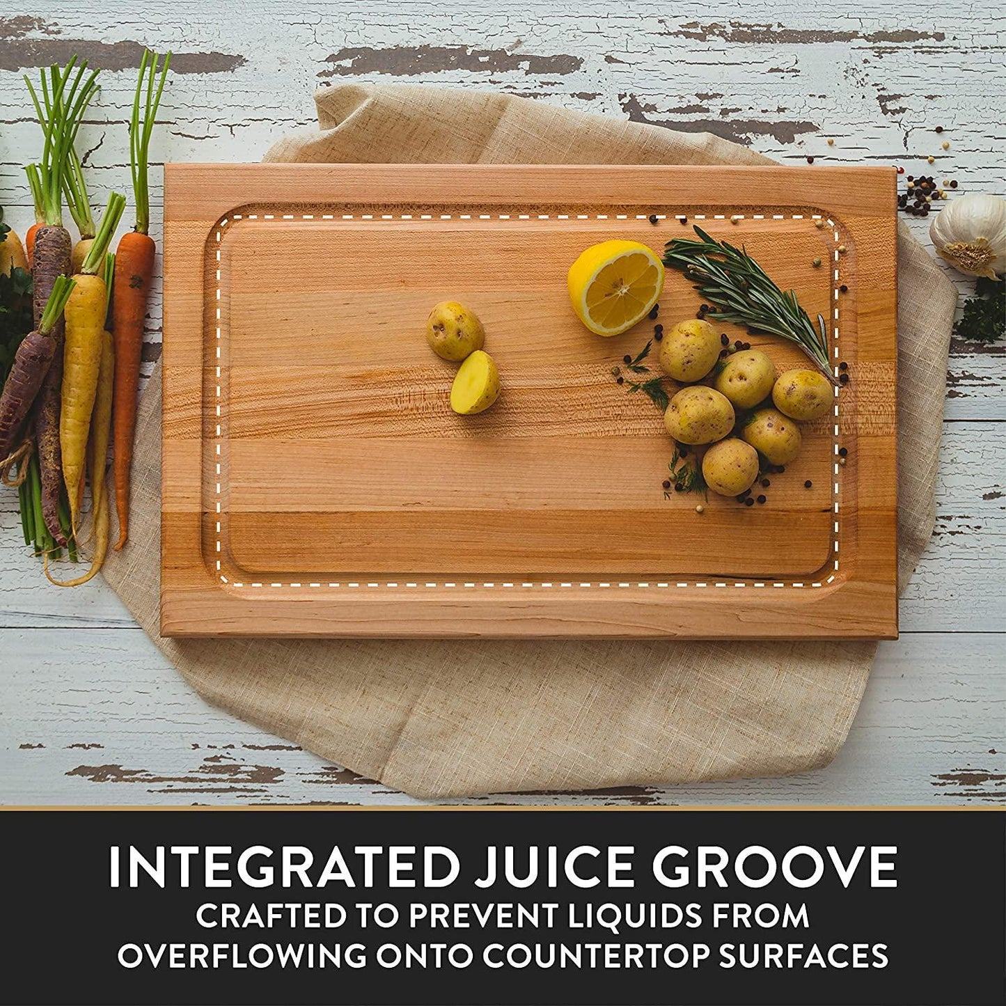 John Boos Maple Wood Edge Grain Reversible Cutting Board John Boos Indigo Pool Patio BBQ