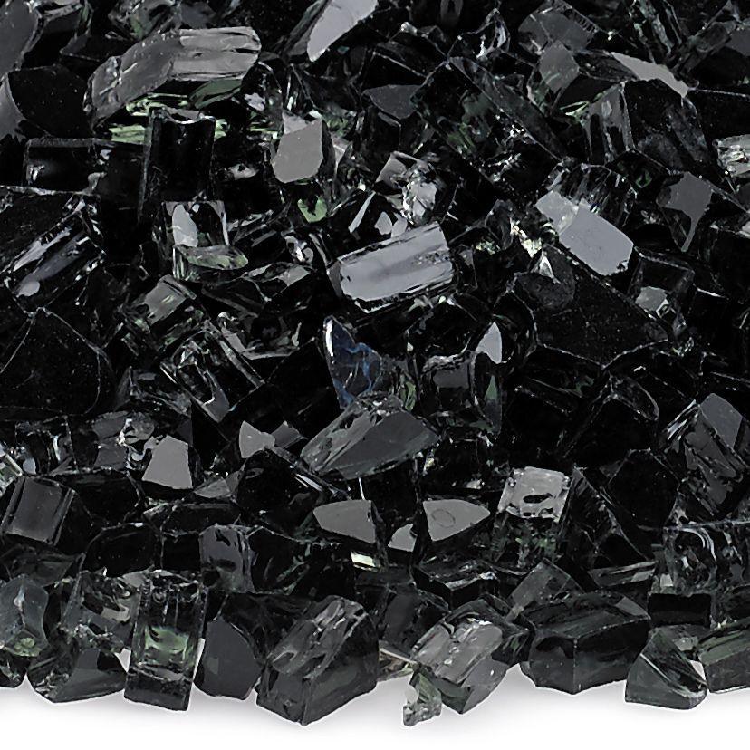 Black 1/4" Fire Glass American Fireglass Indigo Pool Patio BBQ