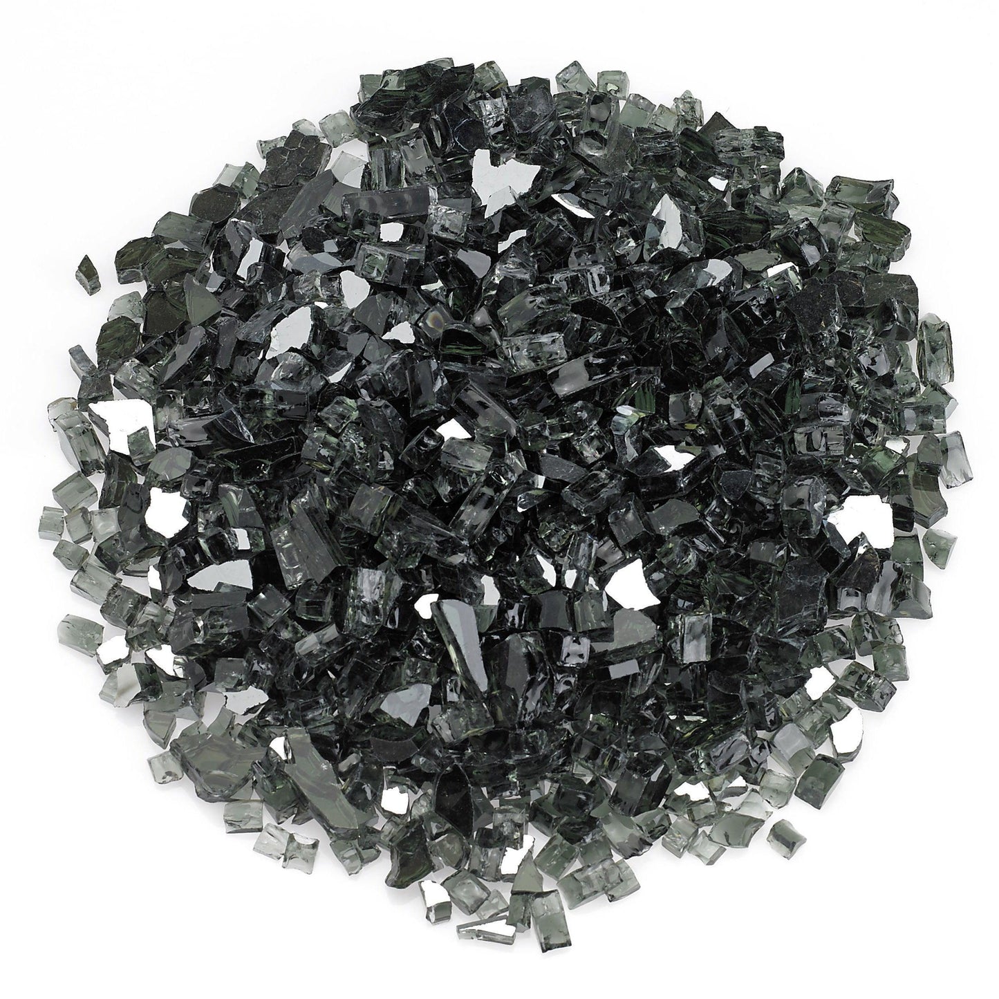 Black Reflective 1/4" Fire Glass American Fireglass Indigo Pool Patio BBQ
