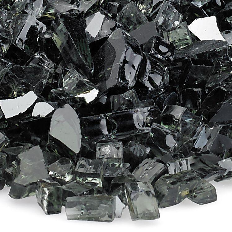 Black Reflective 1/4" Fire Glass American Fireglass Indigo Pool Patio BBQ