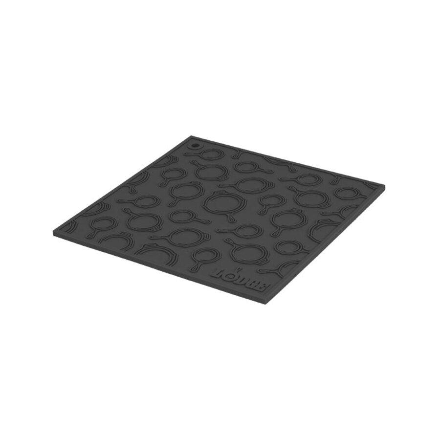 Lodge 7" Square Silicone Trivet with Skillet Pattern Lodge Indigo Pool Patio BBQ