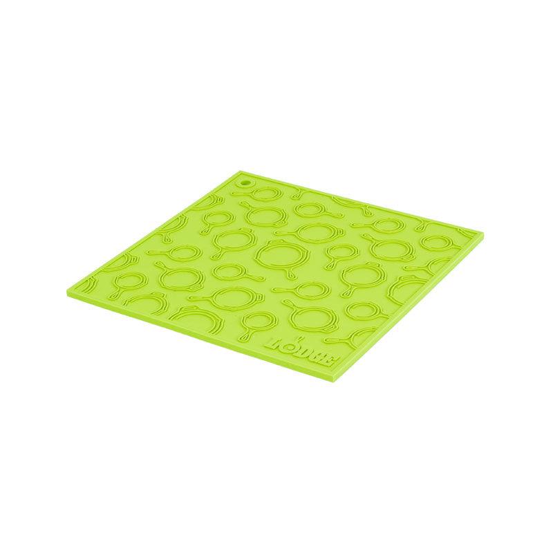 Lodge 7" Square Silicone Trivet with Skillet Pattern Lodge Indigo Pool Patio BBQ