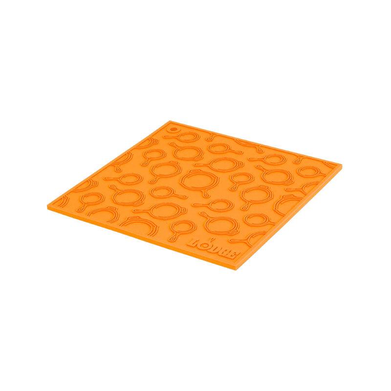 Lodge 7" Square Silicone Trivet with Skillet Pattern Lodge Indigo Pool Patio BBQ