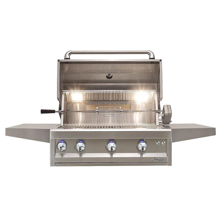 Artisan 32-Inch 3-Burner Built-In Propane Gas Grill Artisan Indigo Pool Patio BBQ